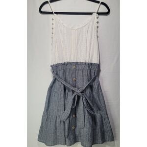 Mine Summer Mini Dress White/Blue‎ Women's Medium NWOT